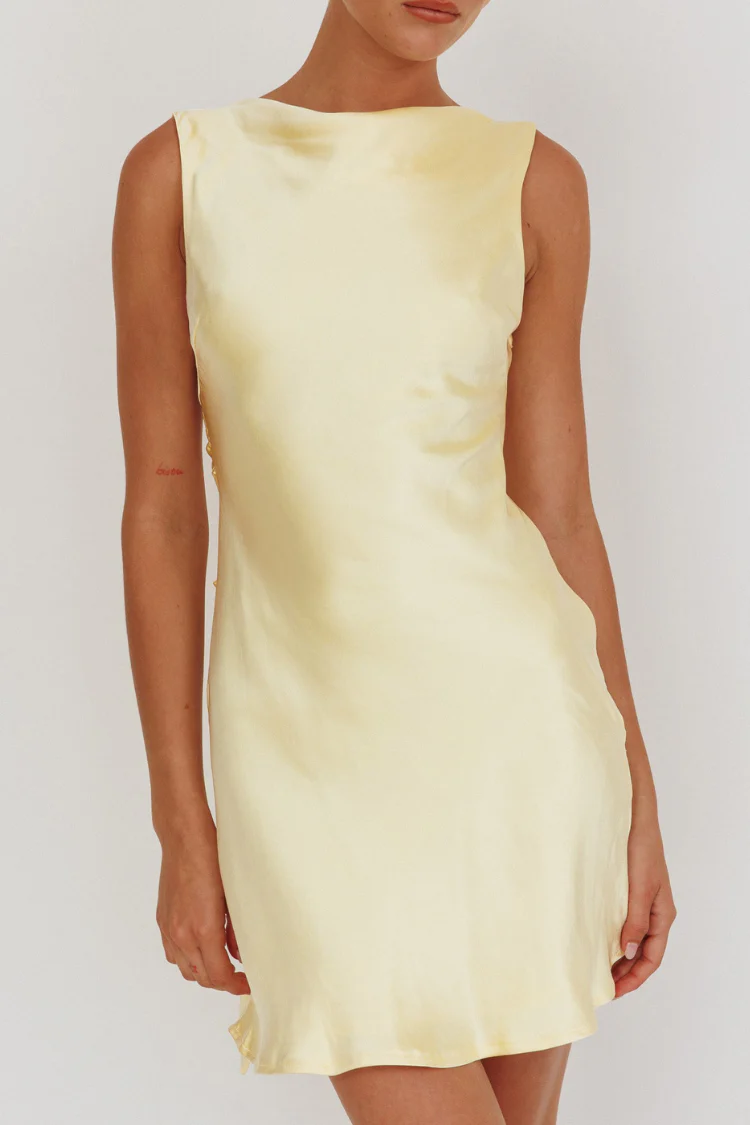 Sorrento Satin Mini Dress - Image 3