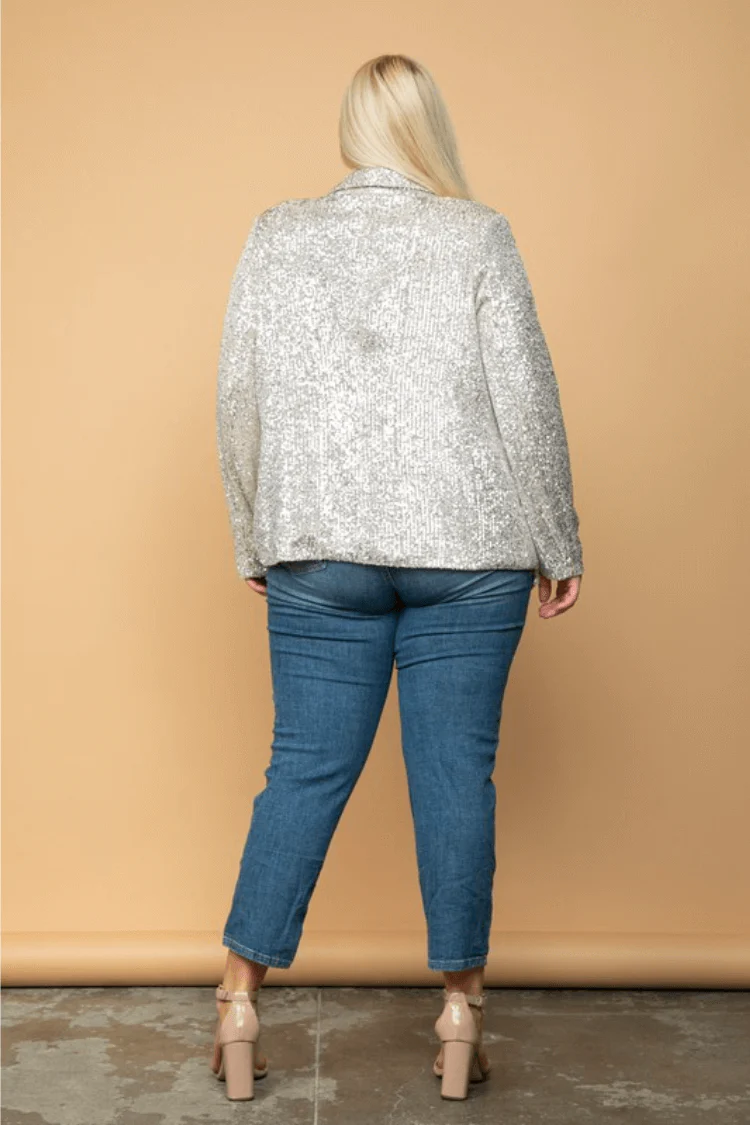 Quinn Champagne Sequin Blazer - Image 3