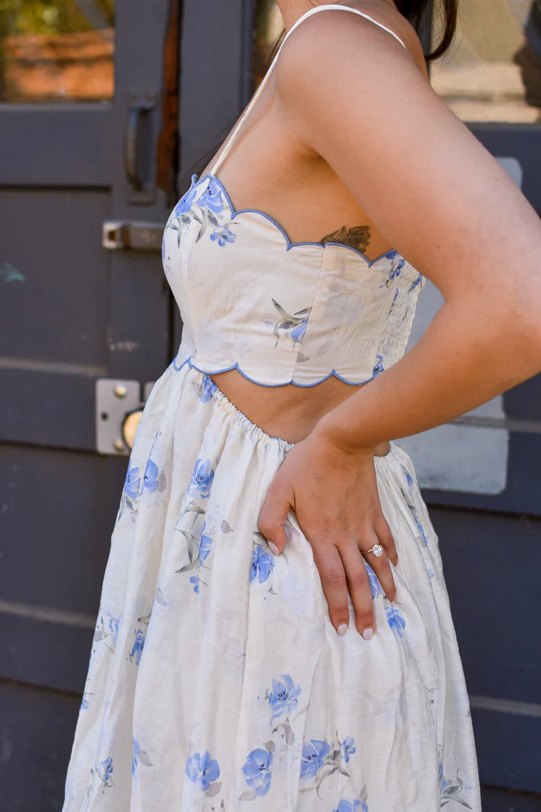 Rebecca White Floral Maxi Dress - Image 4