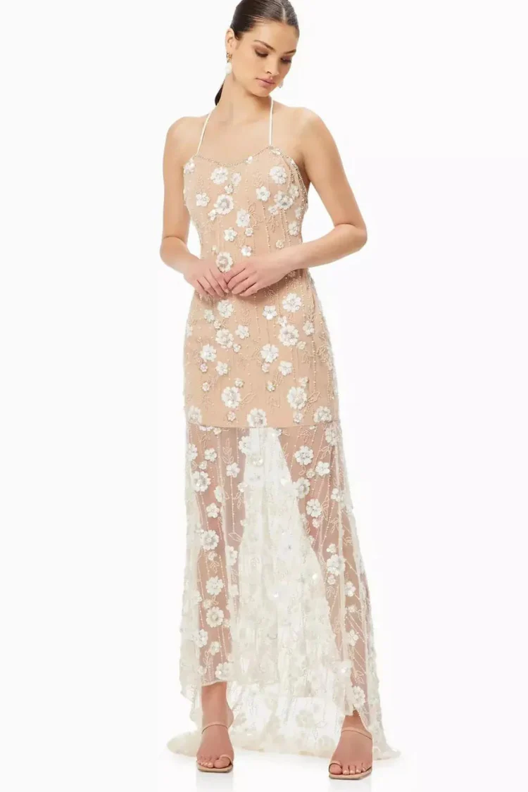 Retusa Embellished Mesh Gown - FINAL SALE - Image 3