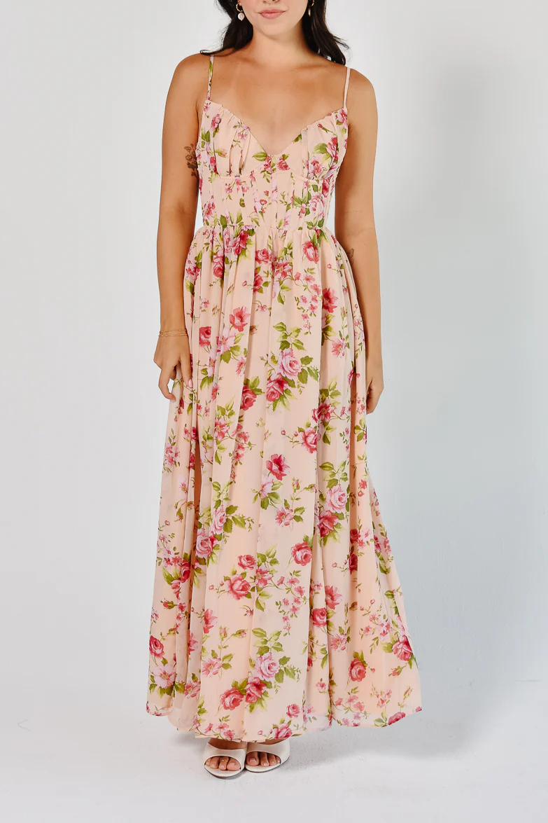 Rose Bloom Floral Corset Maxi Dress - FINAL SALE - Image 4