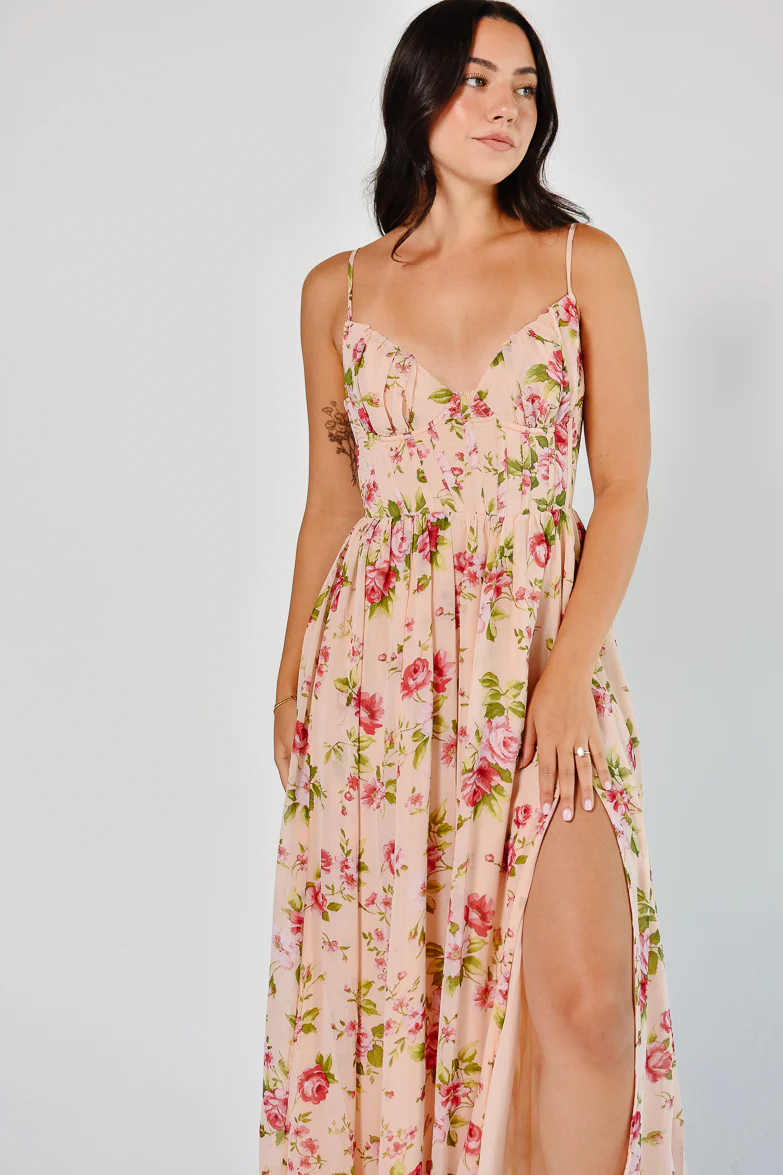 Rose Bloom Floral Corset Maxi Dress - FINAL SALE - Image 5