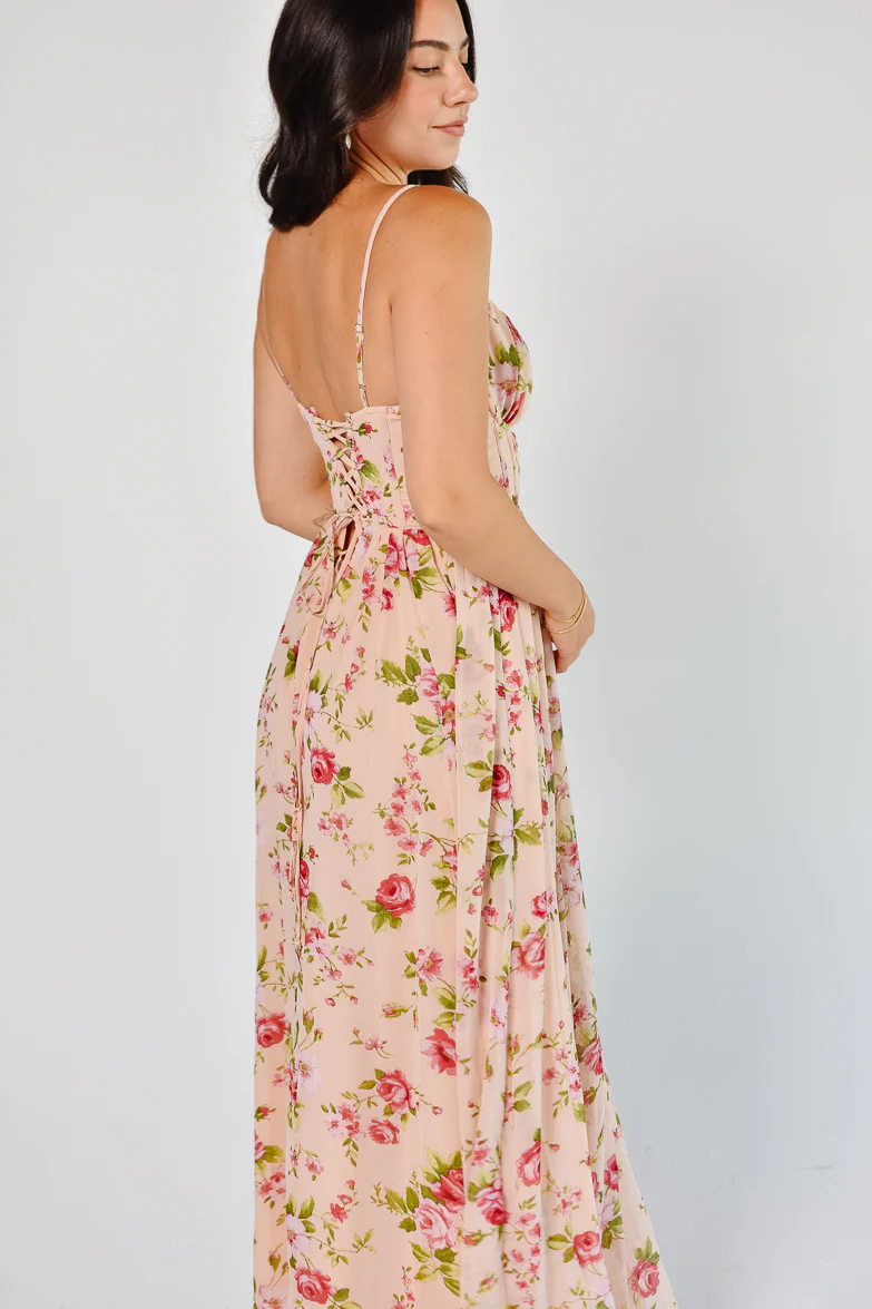 Rose Bloom Floral Corset Maxi Dress - FINAL SALE - Image 6