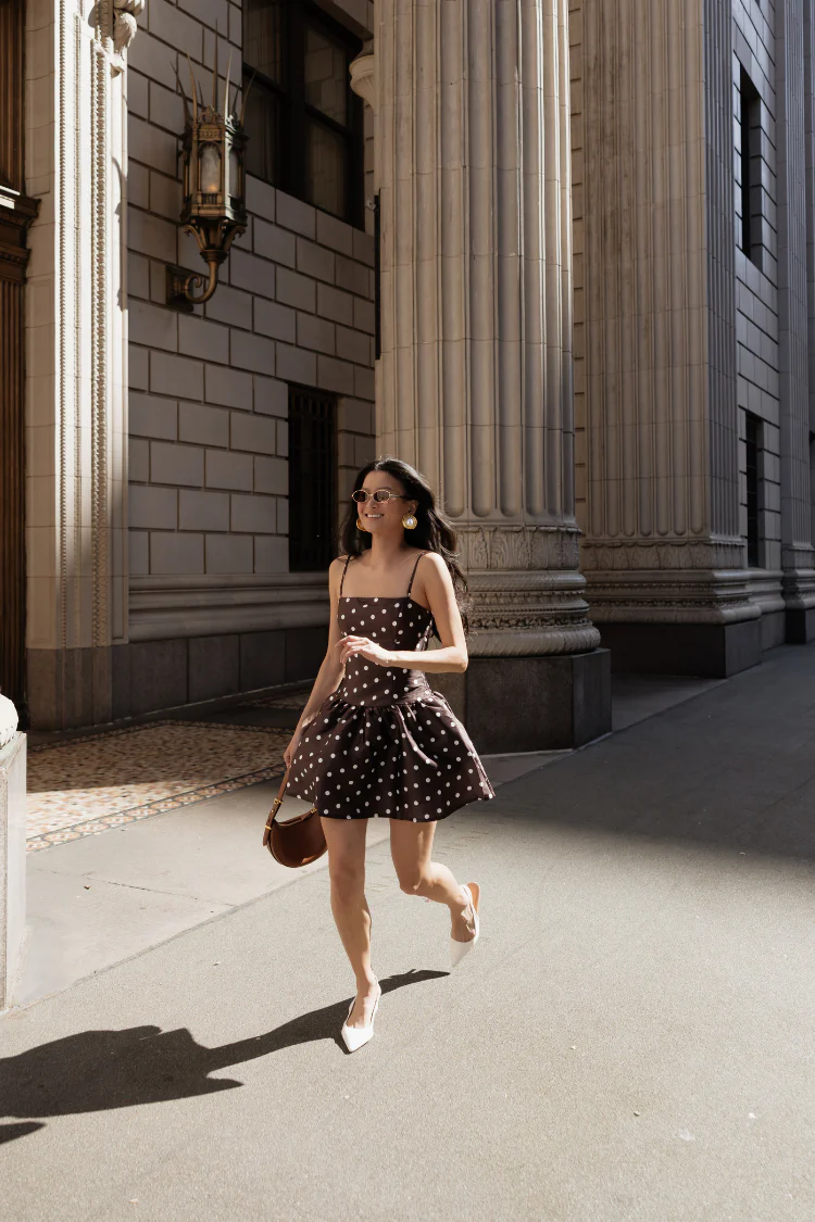 Saint-Germain Polka Dot Mini Dress - Image 3