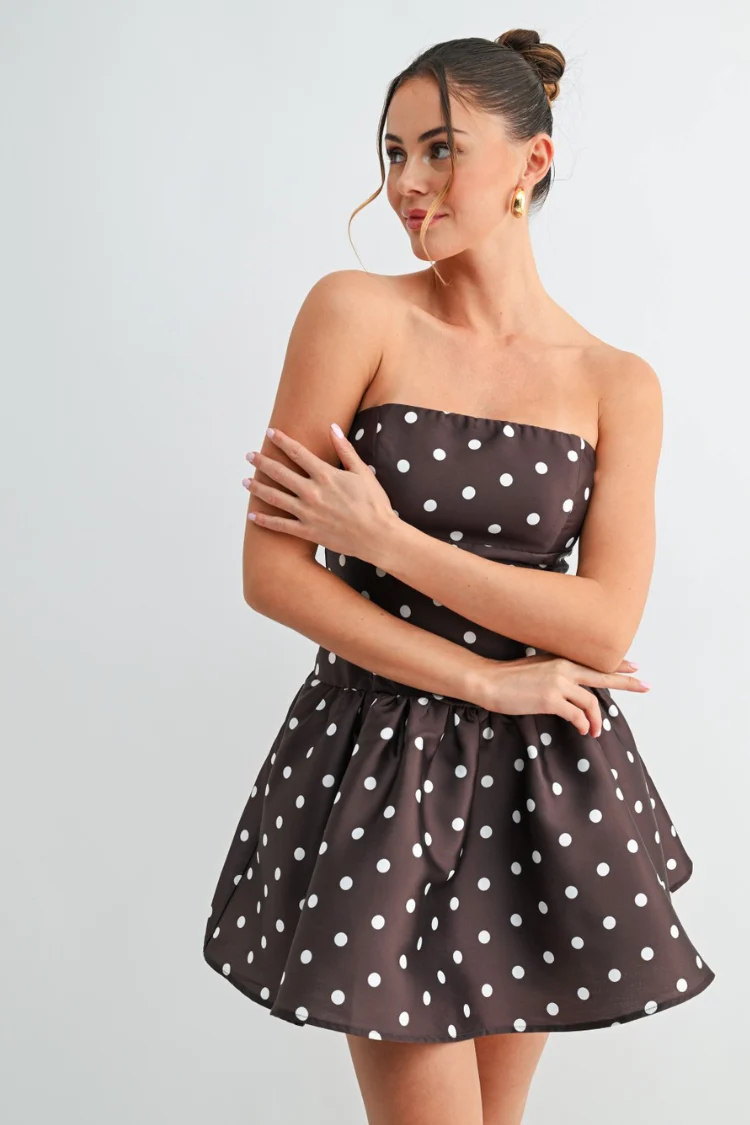 Saint-Germain Polka Dot Mini Dress - Image 5