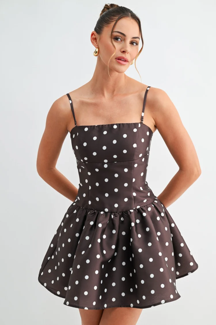 Saint-Germain Polka Dot Mini Dress - Image 6