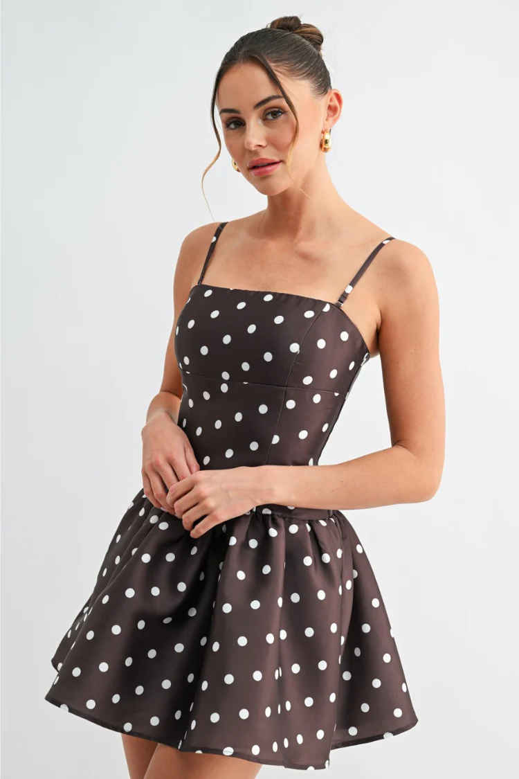 Saint-Germain Polka Dot Mini Dress - Image 7