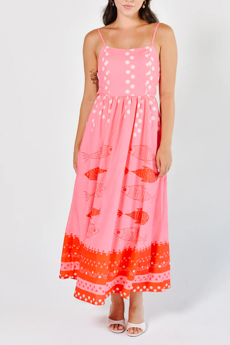 Sardinia Print Midi Dress - Image 3