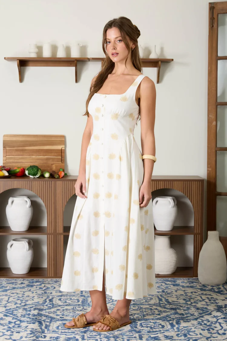 Seashell Society Midi Dress - Image 3