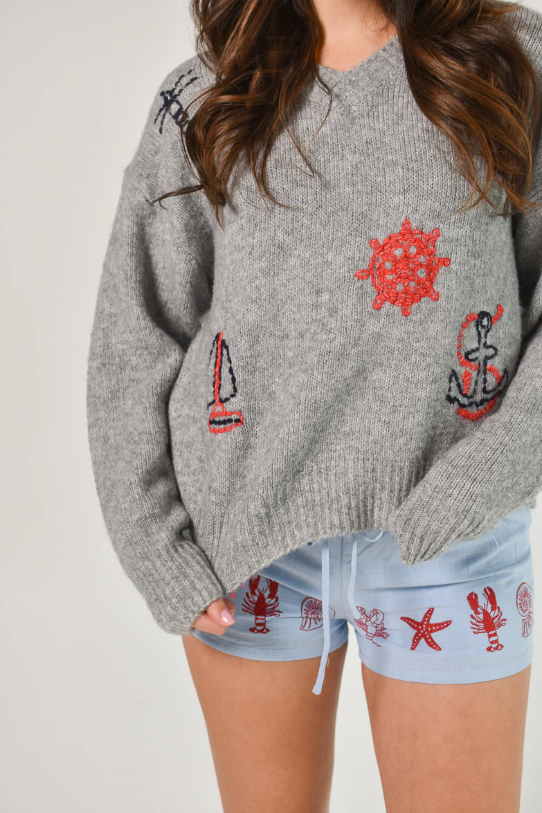 Seaside Stroll Embroidered Shorts - Image 4