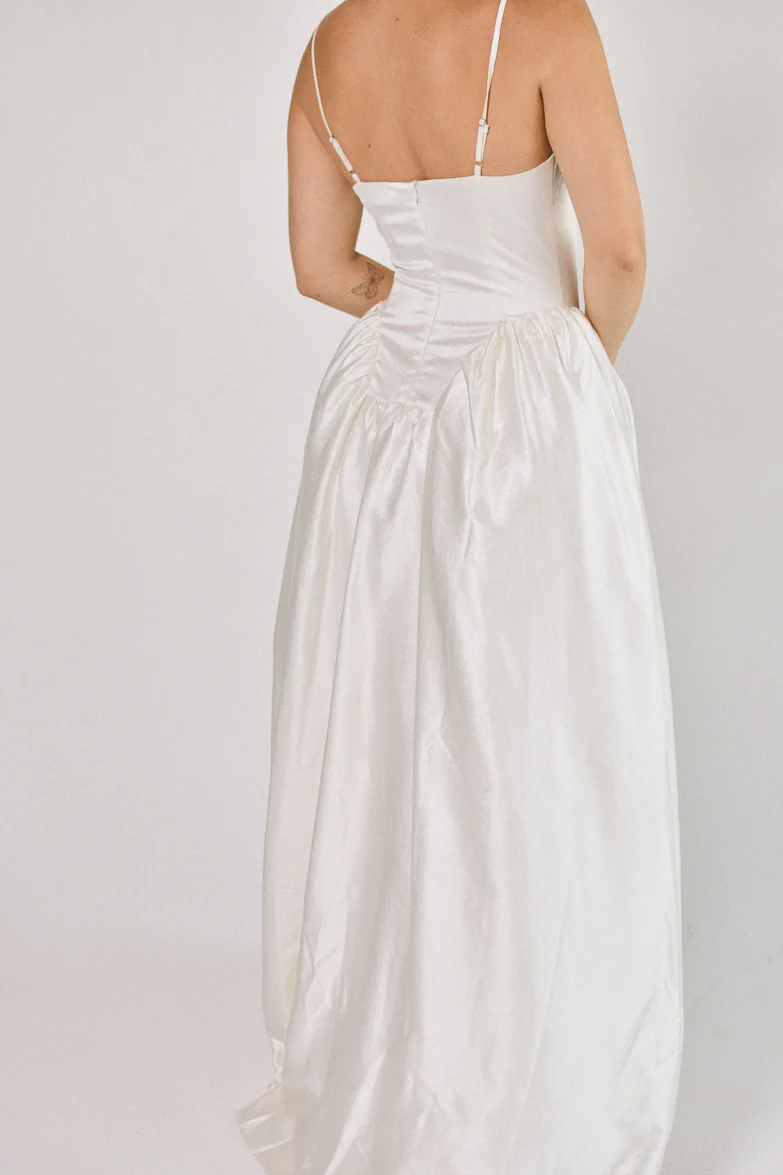 Serafina Basque Waist Cream Gown - Image 6