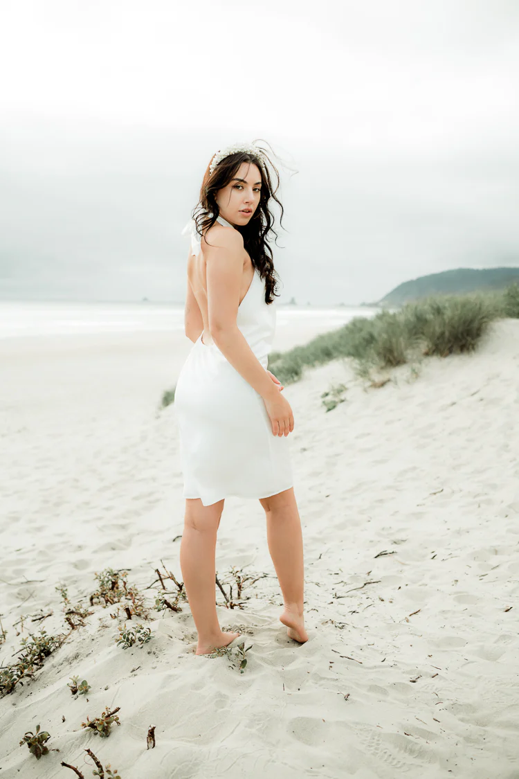 Sienna Satin Halter Mini Dress - FINAL SALE - Image 2