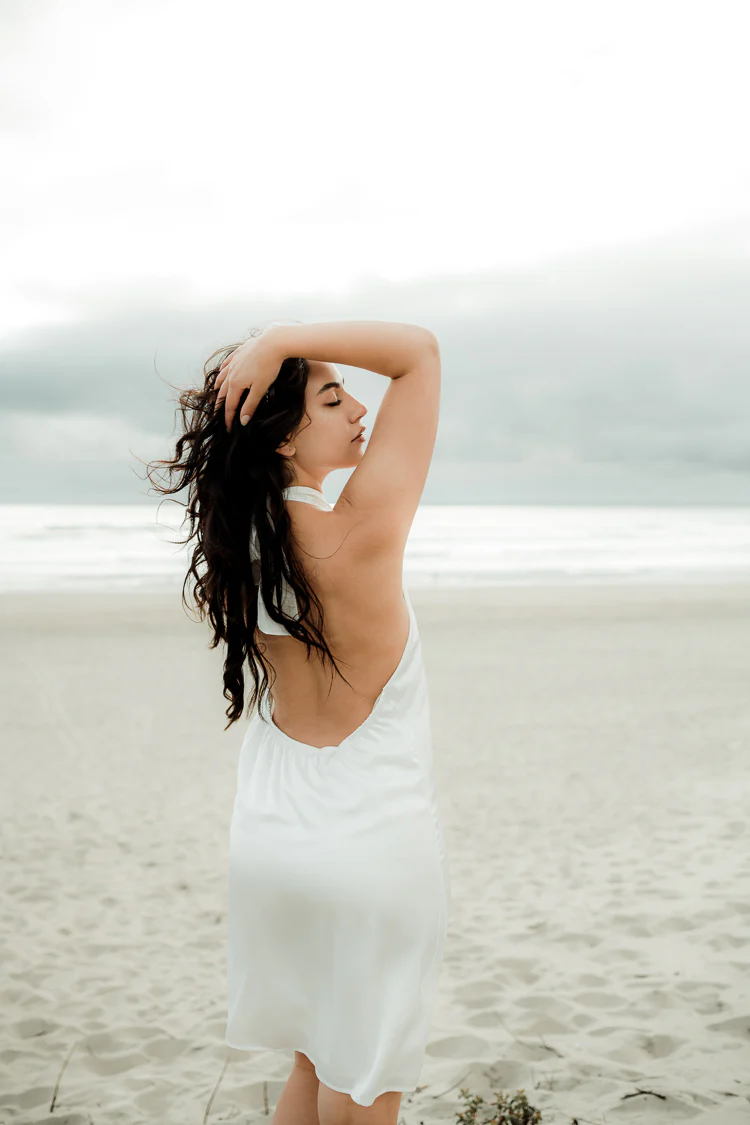 Sienna Satin Halter Mini Dress - FINAL SALE - Image 3