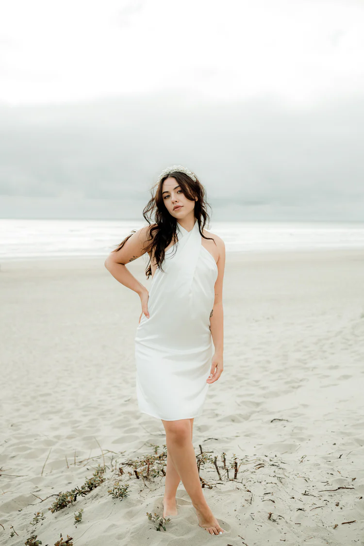 Sienna Satin Halter Mini Dress - FINAL SALE - Image 4