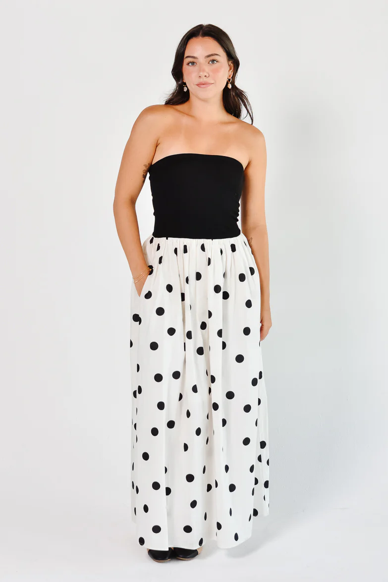 Sofia Polka Dot Maxi Dress - Image 3