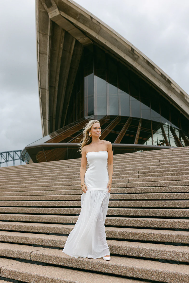 Unforgettable Strapless Maxi Dress with Sheer Skirt - FINAL SALE - Image 3