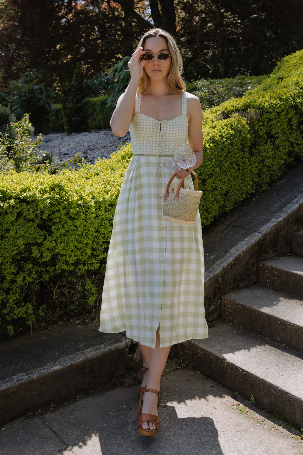 The Tuileries Gingham Midi Dress - Image 3