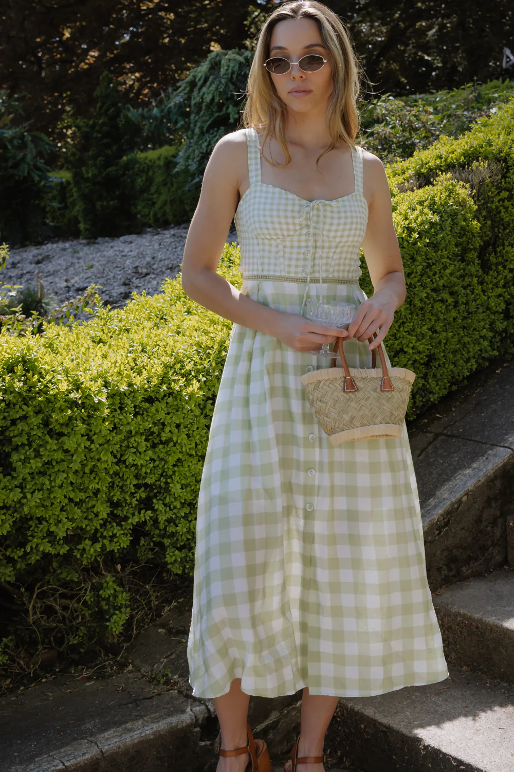 The Tuileries Gingham Midi Dress - Image 4