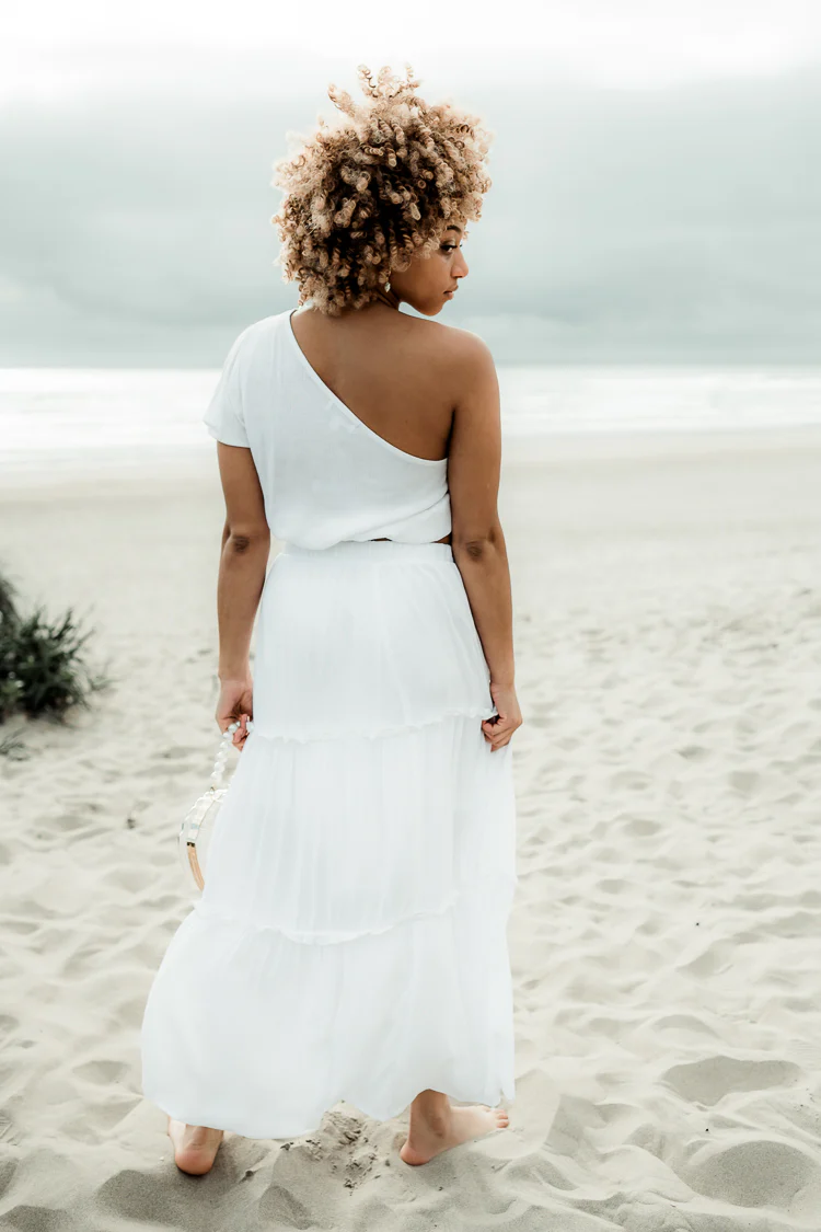 Tiana White Maxi Skirt - Image 3