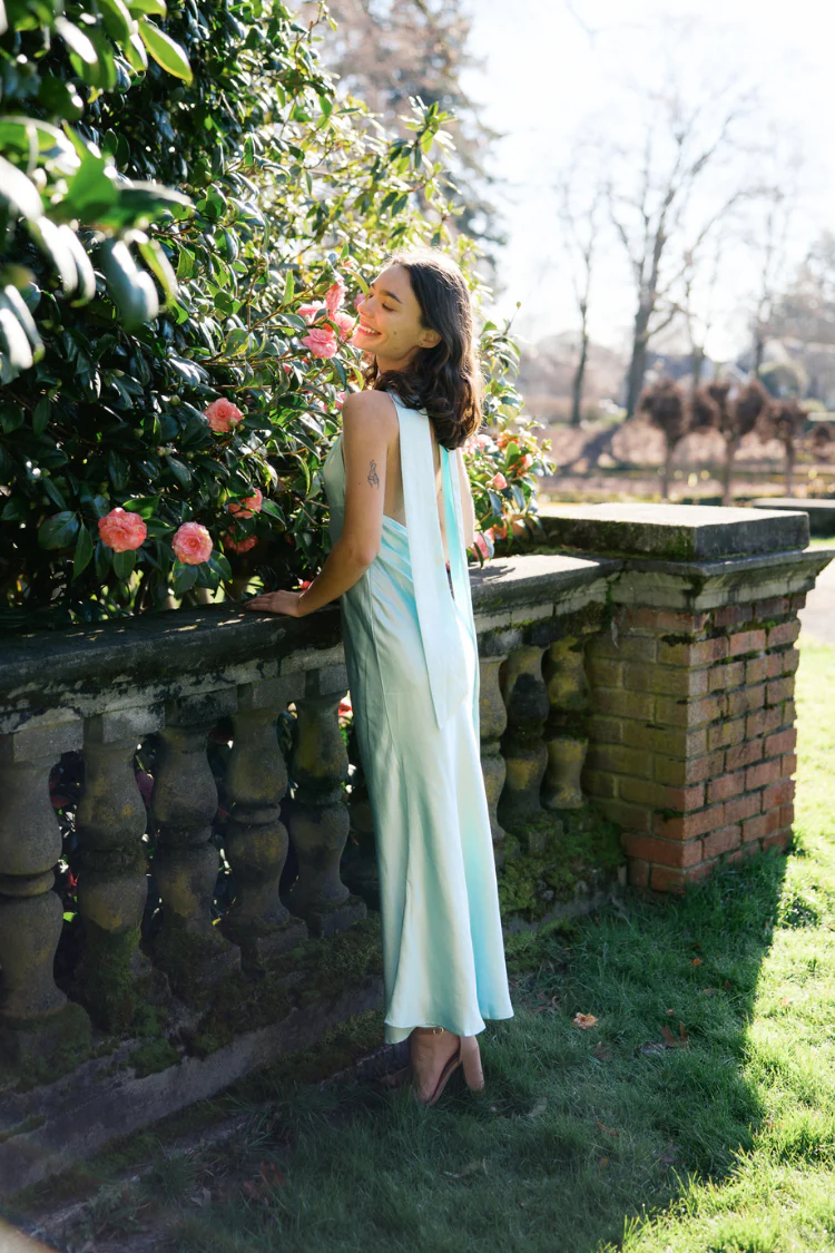Tiffany Blue Halter Maxi Dress - Image 5