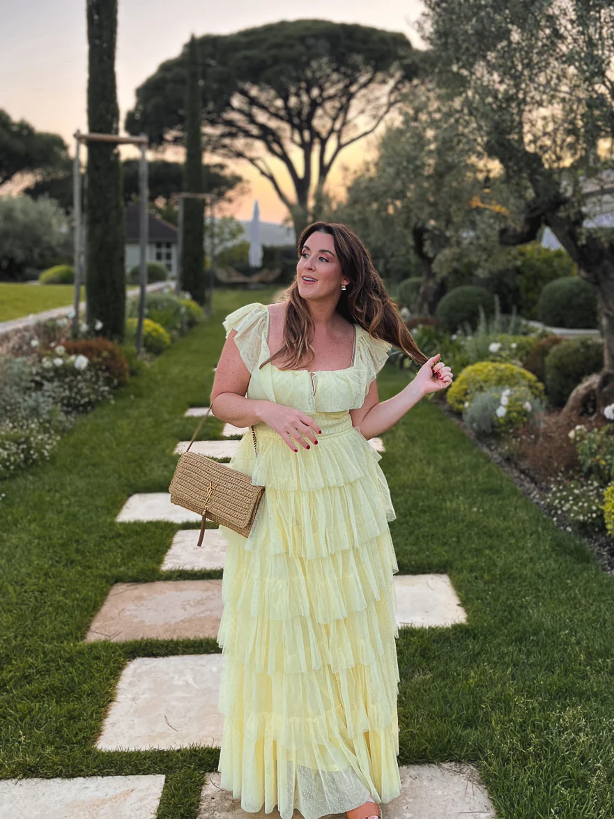 Valensole Swiss Dot Maxi Dress - Yellow - Image 6