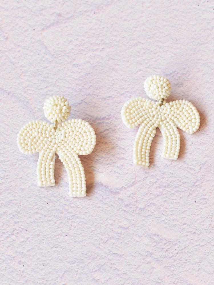 Valentina Beaded Bow Earrings - Image 4