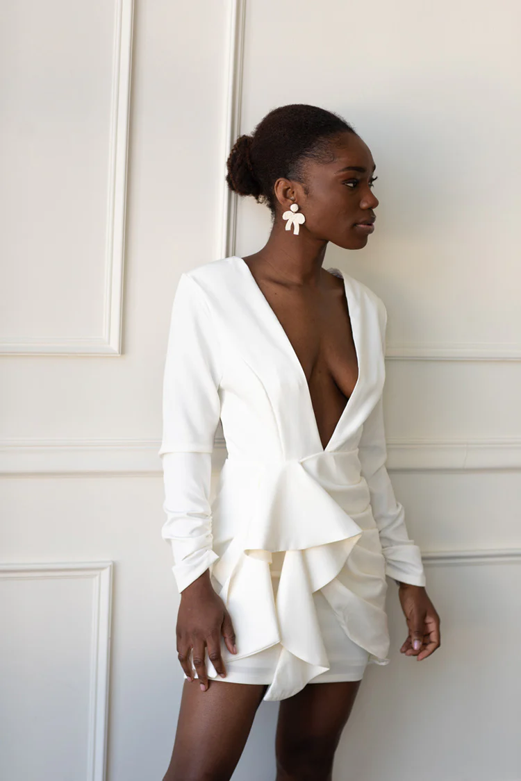 Valentina Beaded Bow Earrings - Image 5