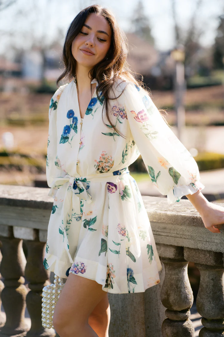 Savannah Wildflower Button Down Mini Dress - FINAL SALE - Image 3
