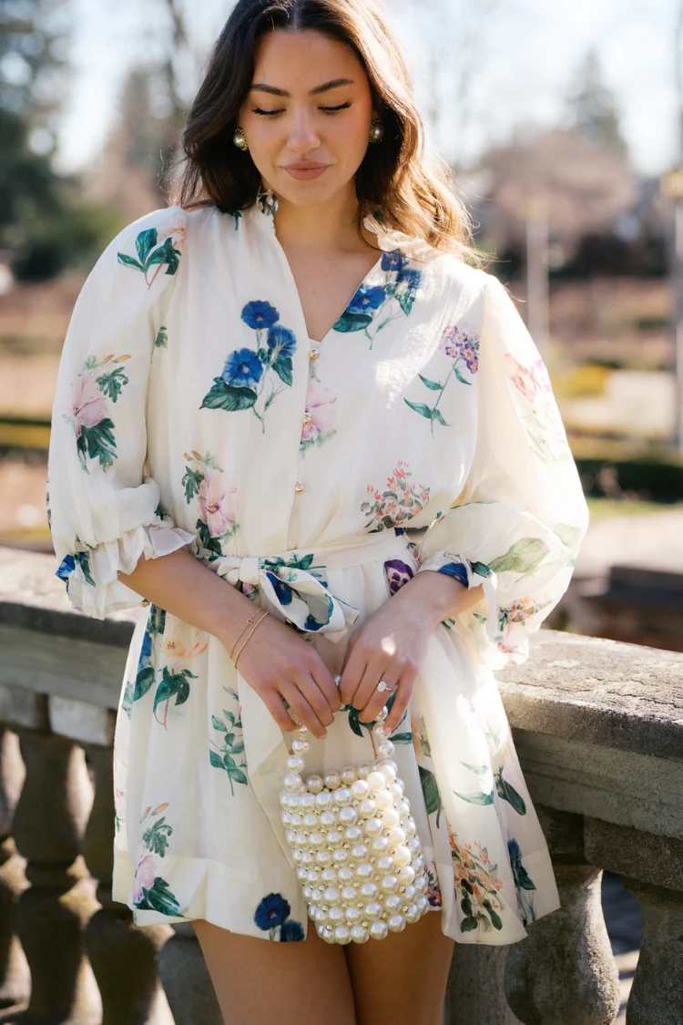 Savannah Wildflower Button Down Mini Dress - FINAL SALE - Image 5