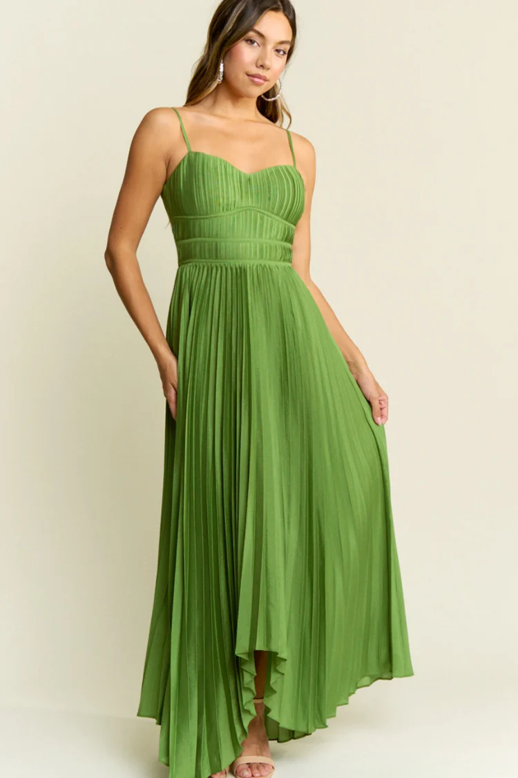 Verdelle Pleated Maxi Dress - Image 3