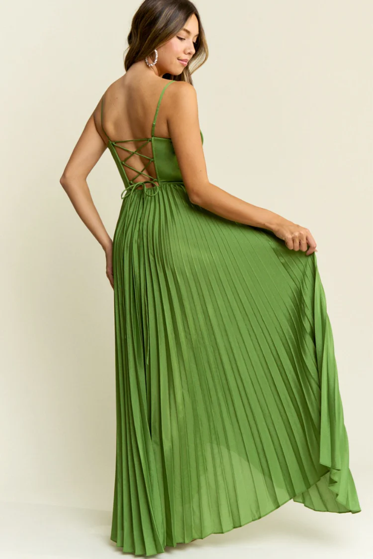 Verdelle Pleated Maxi Dress - Image 4