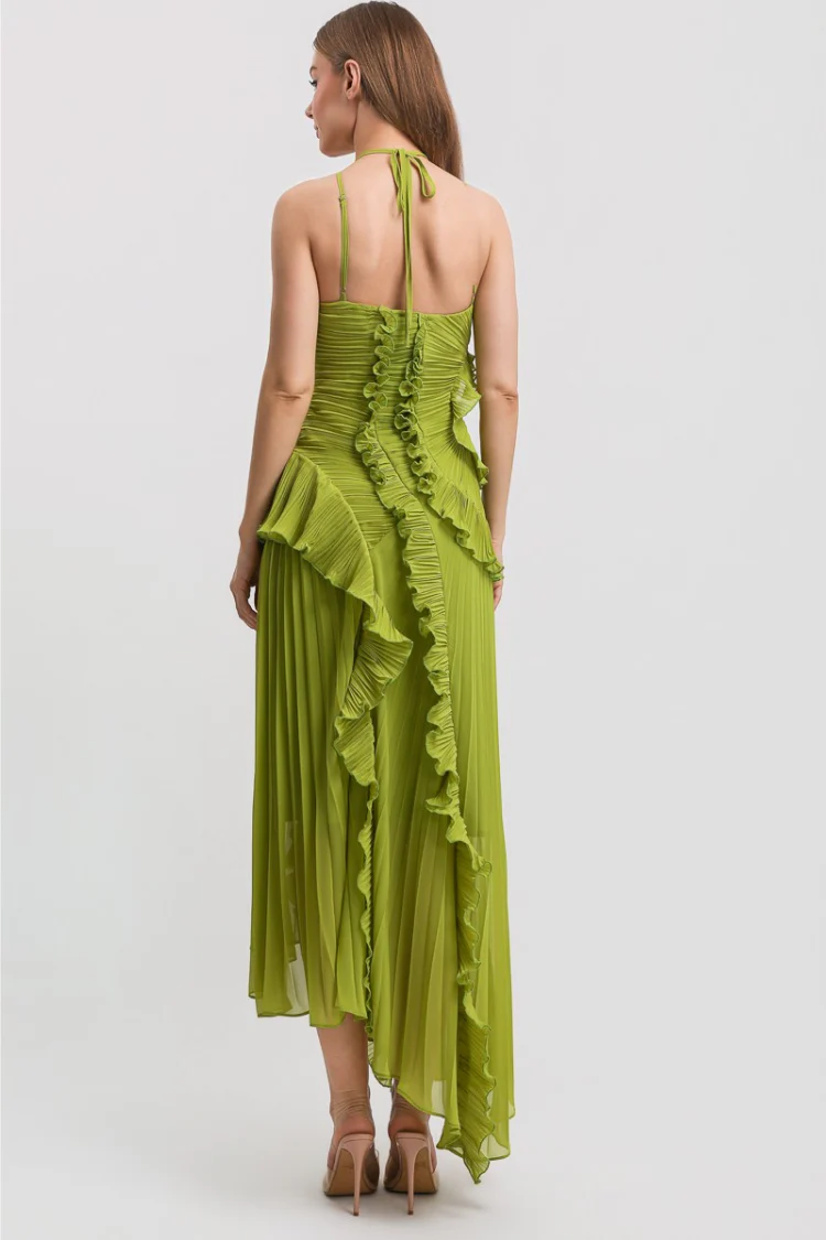 Verona Garden Ruffle Midi Dress - Image 3