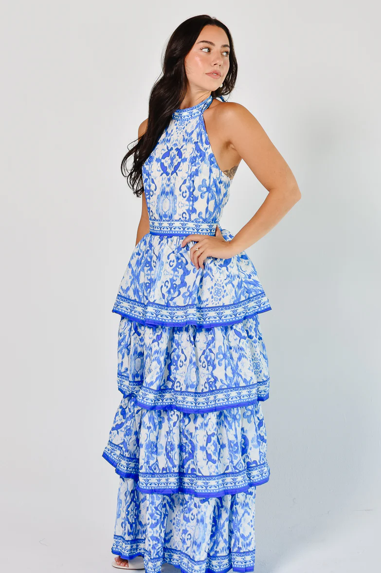 Villa Azzurra Tiered Maxi Dress - Image 3
