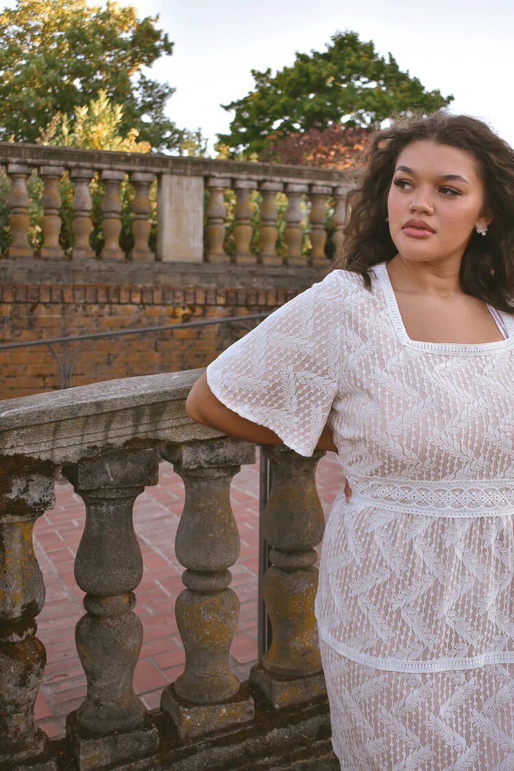 Vittoria Lace Midi Dress - Image 4