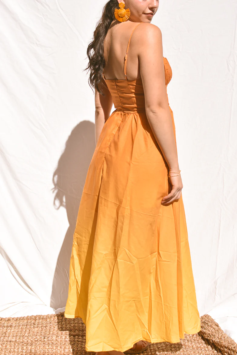 Wailea Sunset Ombre Maxi Dress - Orange - Image 4