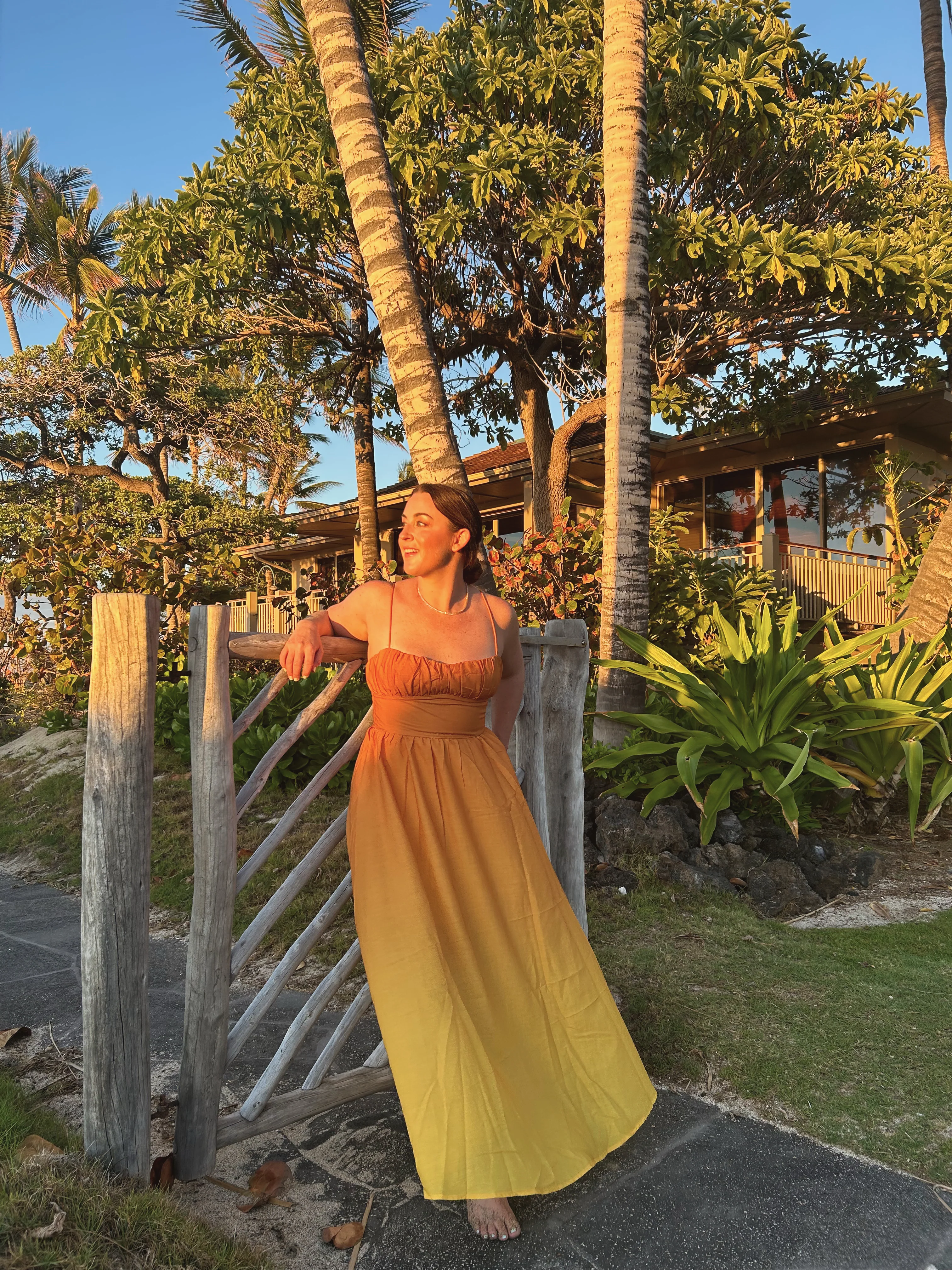 Wailea Sunset Ombre Maxi Dress - Orange - Image 6