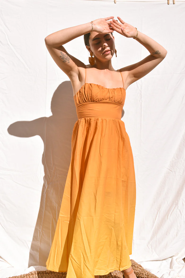 Wailea Sunset Ombre Maxi Dress - Orange - Image 7