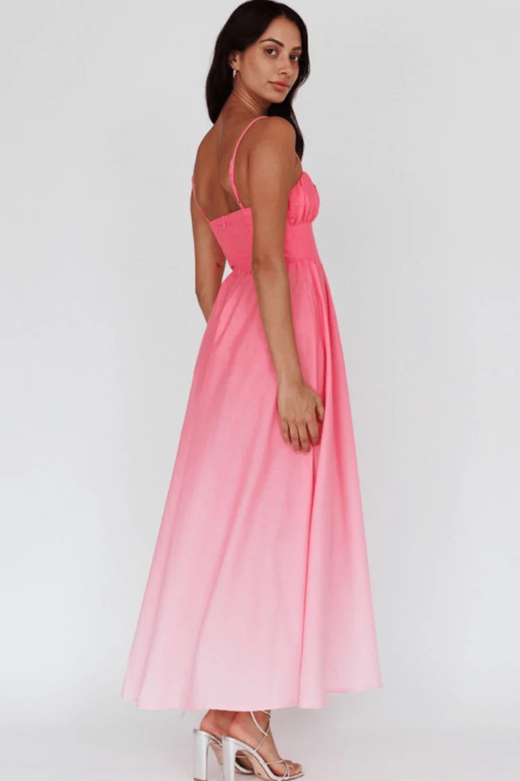 Wailea Sunset Ombre Maxi Dress - Pink - Image 7