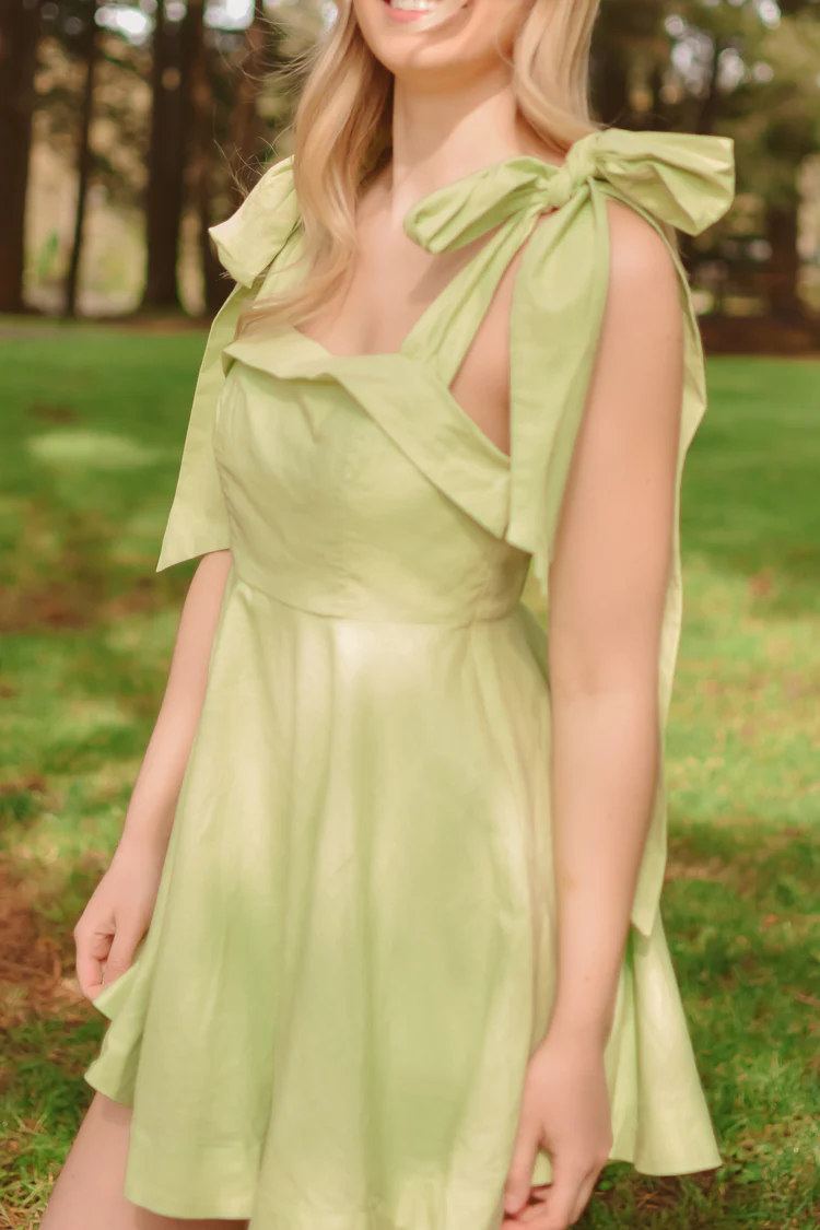 Walking Down the Aisle Lime Mini Dress - FINAL SALE - Image 2