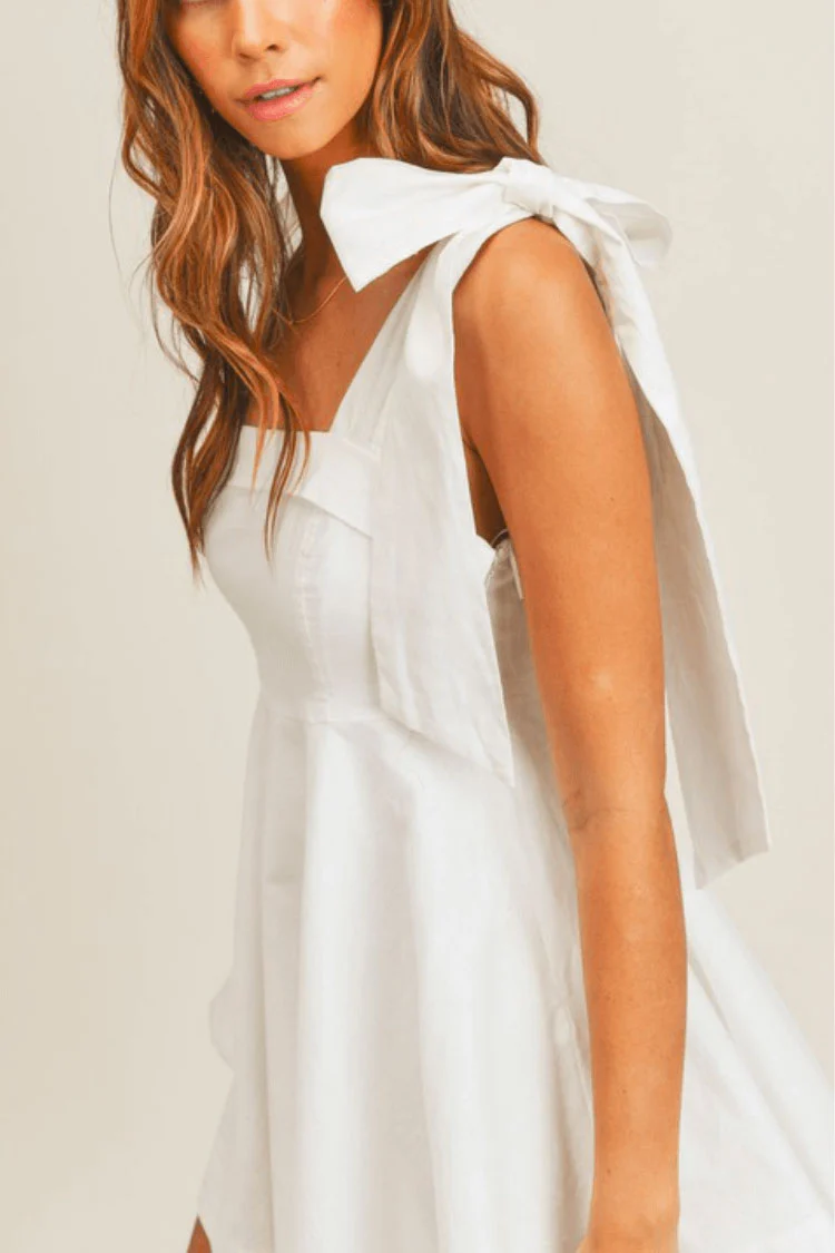 Walking Down the Aisle White Mini Dress - Image 5