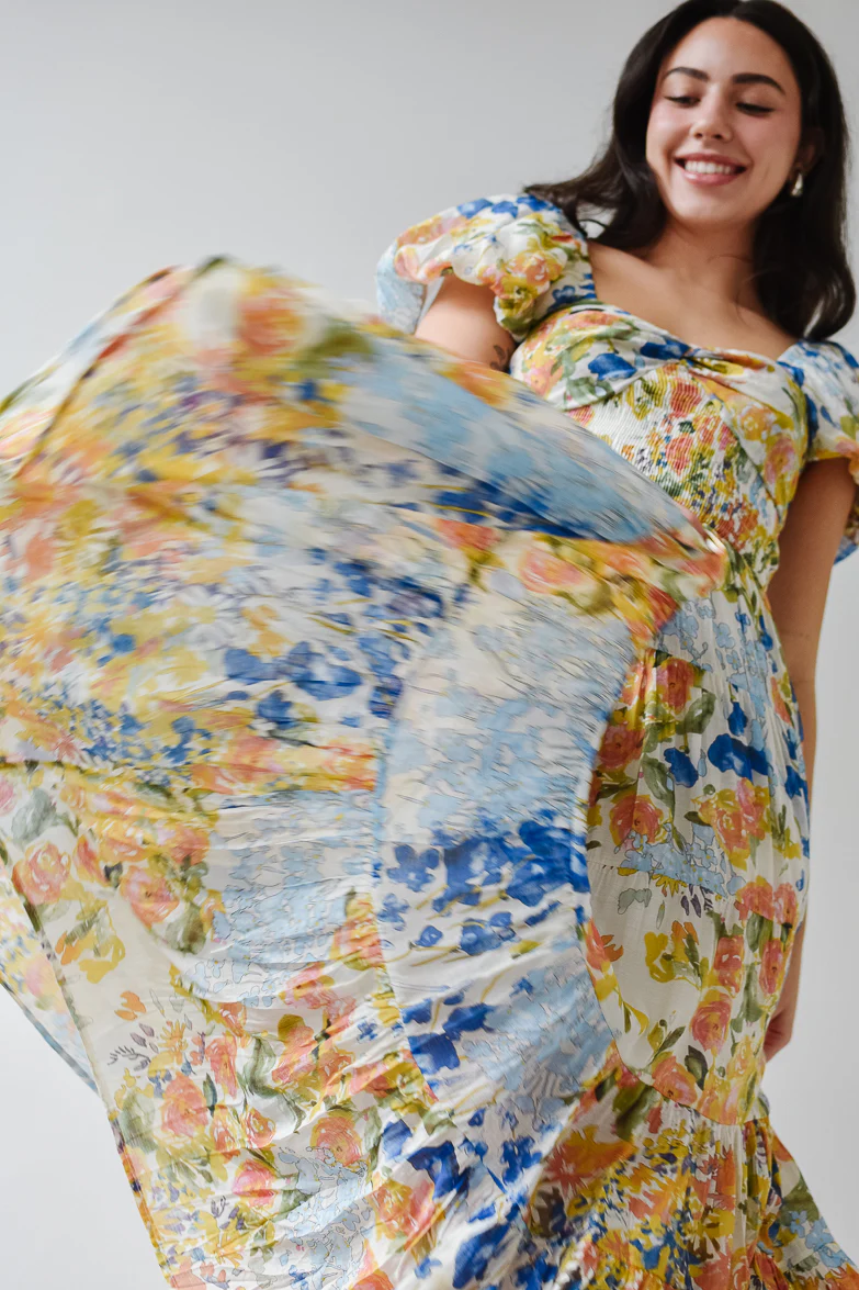 Willow Watercolor Floral Maxi Dress - Image 10