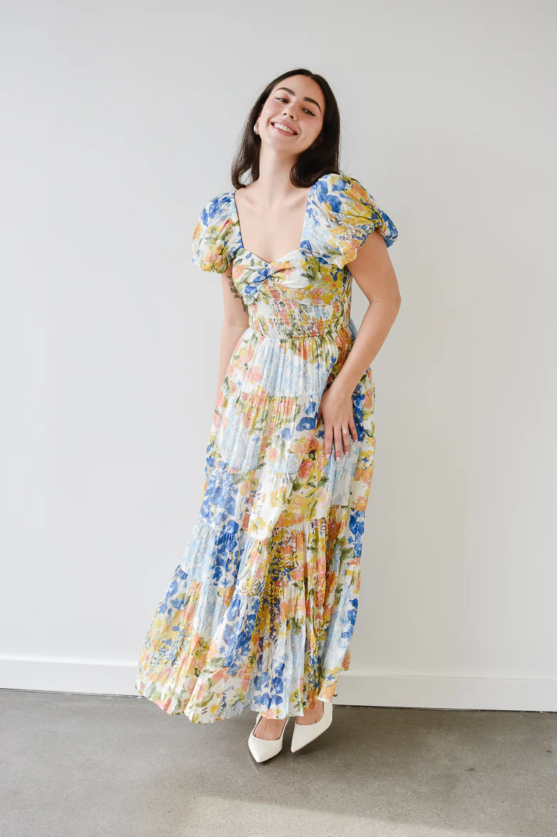 Willow Watercolor Floral Maxi Dress - Image 11