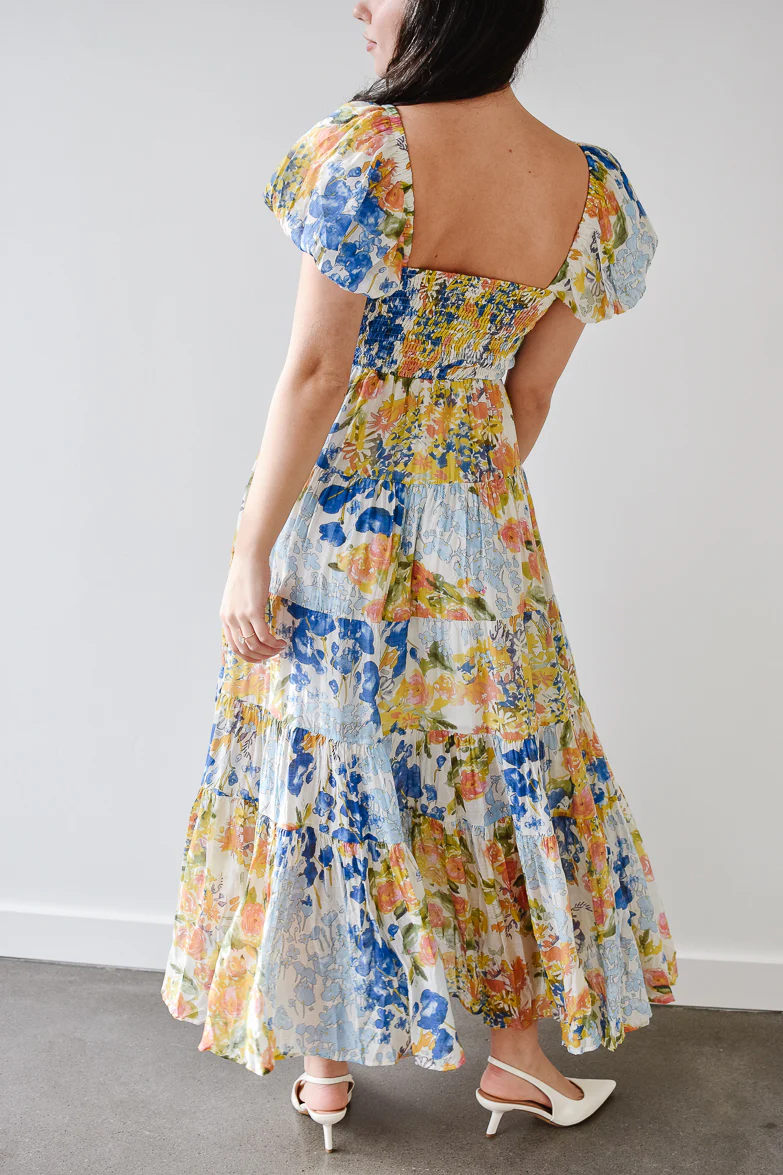 Willow Watercolor Floral Maxi Dress - Image 4