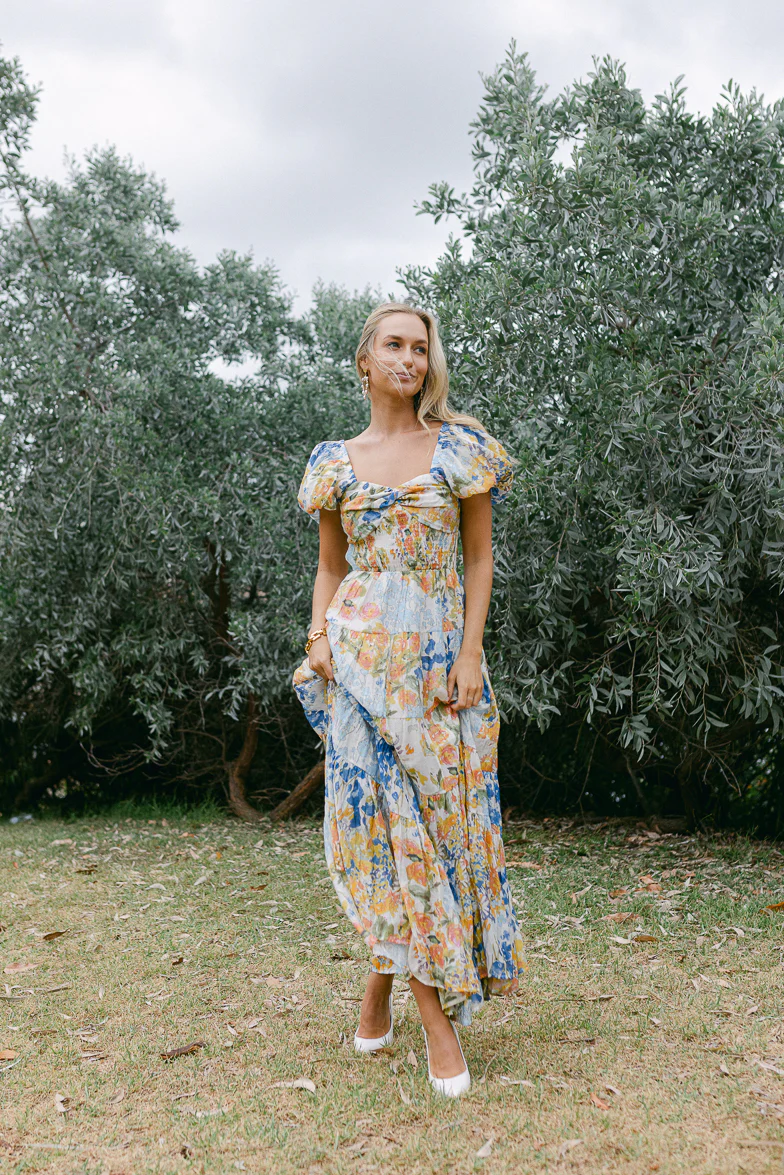 Willow Watercolor Floral Maxi Dress - Image 6