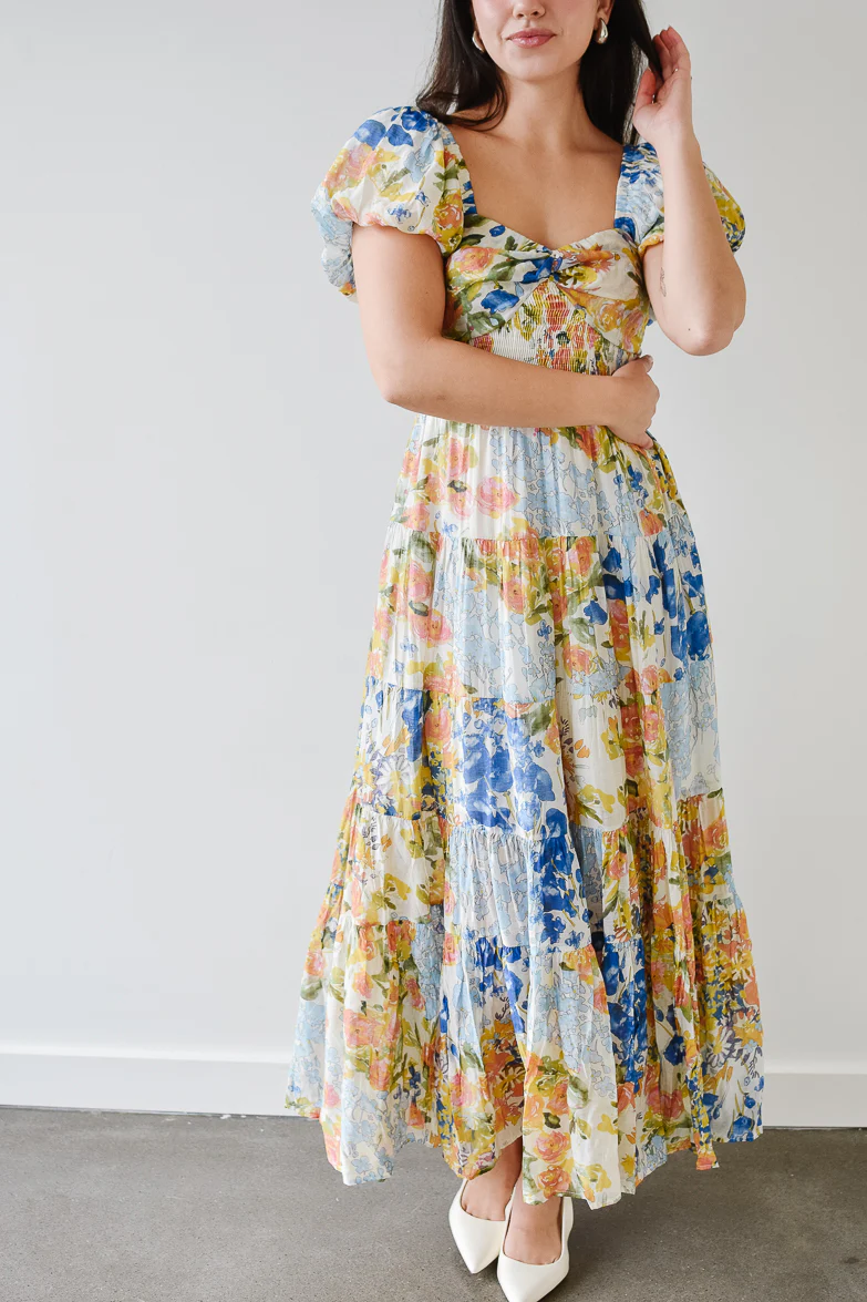 Willow Watercolor Floral Maxi Dress - Image 8